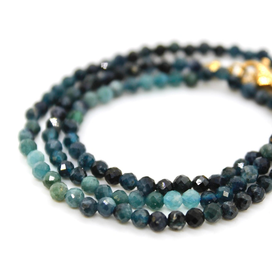 Short Gradient Tourmaline Simple Stone Necklace - N9-200GT