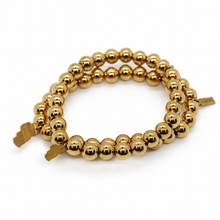 Load image into Gallery viewer, Lake Tahoe Pair of Gold Stretch Bracelets - BT-002
