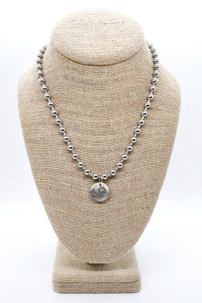 Mini Nature Flower Charm Silver Chain Necklace