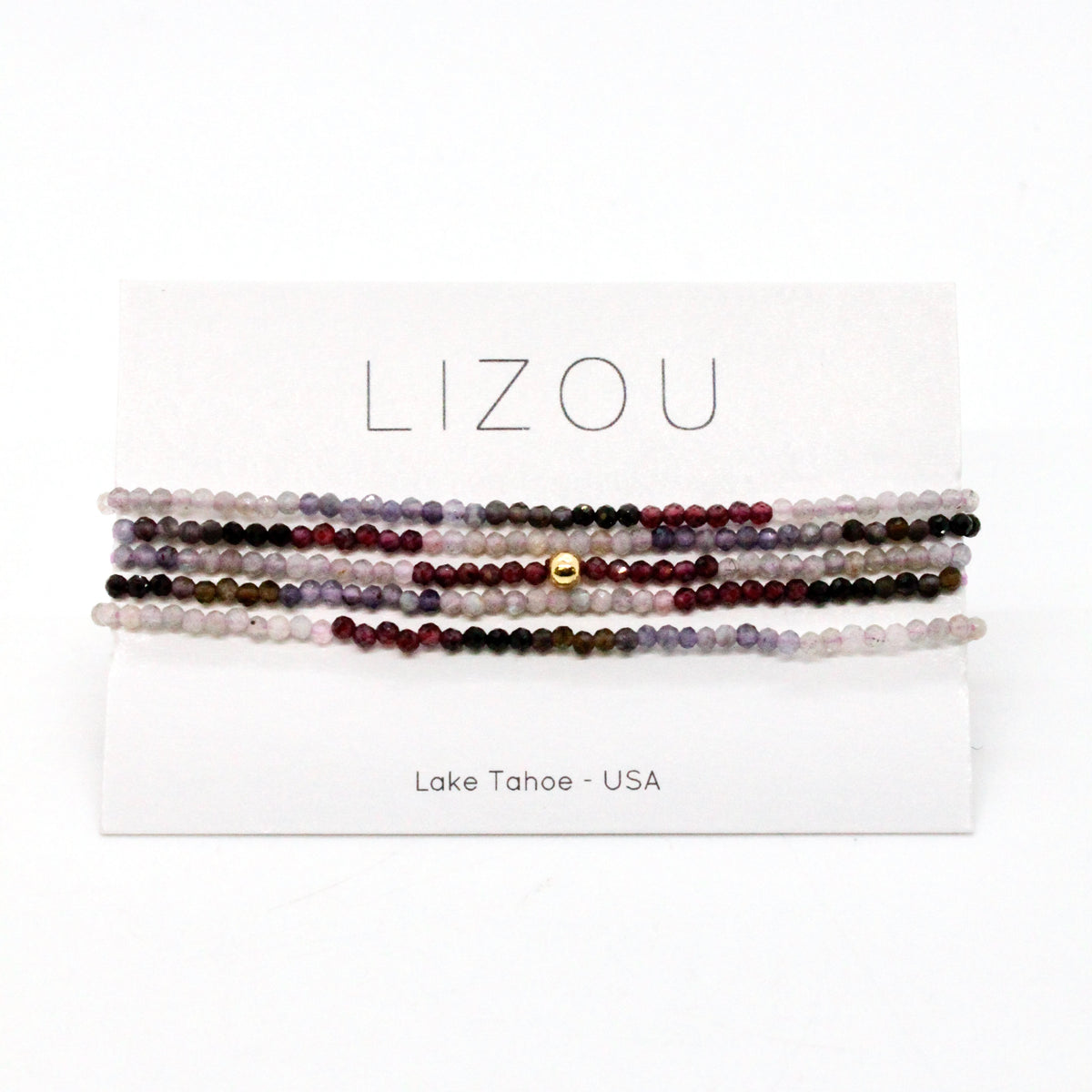 Delicate Faceted Mini Semi Precious Stone Mix Beaded Necklace - N9-016