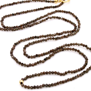 Delicate Faceted Mini Semi Precious Stone Beaded Necklace - N9-104