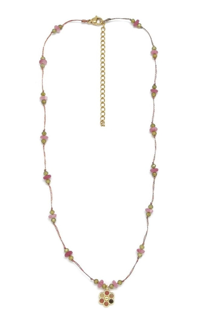 Delicate Tourmaline Charm Necklace -  N2-2668