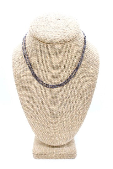 Delicate Faceted Mini Semi Precious Stone Beaded Necklace - N9-105
