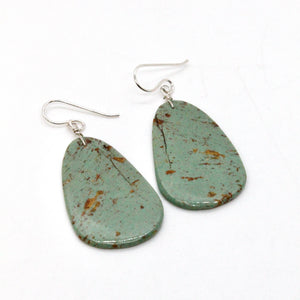 Navajo American Indian Simple Turquoise Stone Earrings