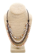 Load image into Gallery viewer, Semi Precious Stone Multi Strand Short Necklace - NLS-M46
