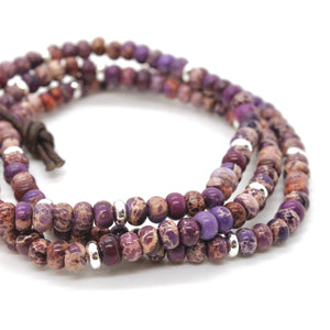 Purple Jasper + Silver Bracelet Bundle