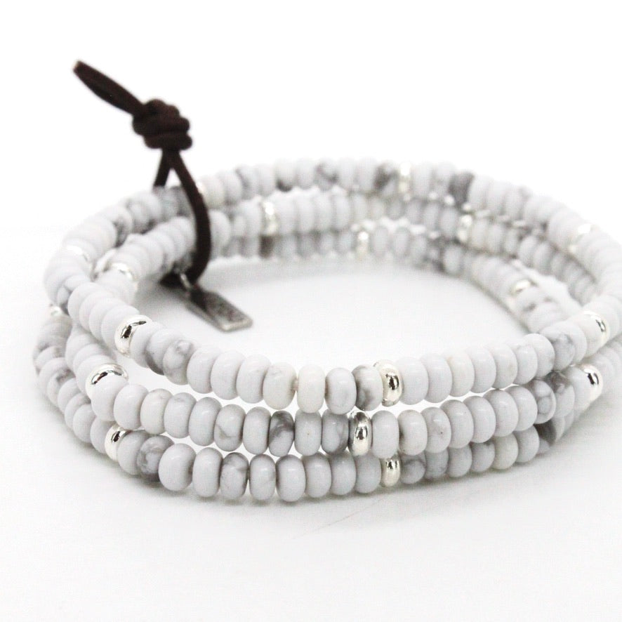 Howlite + Silver Bracelet Bundle