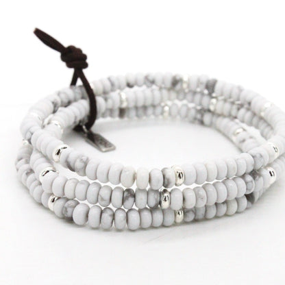 Howlite + Silver Bracelet Bundle