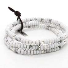 Load image into Gallery viewer, Howlite + Silver Bracelet Bundle
