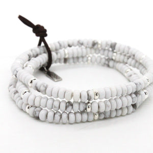 Howlite + Silver Bracelet Bundle