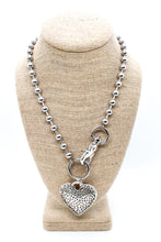 Load image into Gallery viewer, Vintage Style Heart Convertible Silver Chain Necklace
