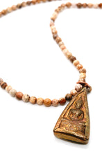 Load image into Gallery viewer, Jasper Stretch Short Necklace or Bracelet with Buddha Charm -The Buddha Collection- NS-JP-GB
