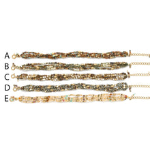 Load image into Gallery viewer, Mixed Semi Precious Stone 5 Strand Bracelet - B4-042B
