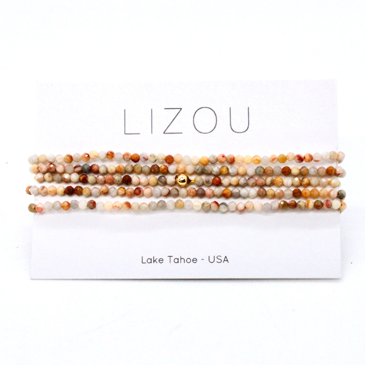 Delicate Faceted Mini Semi Precious Stone Beaded Necklace - N9-101