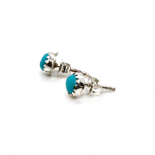 Load image into Gallery viewer, Genuine American Indian Turquoise Navajo Stud Earrings
