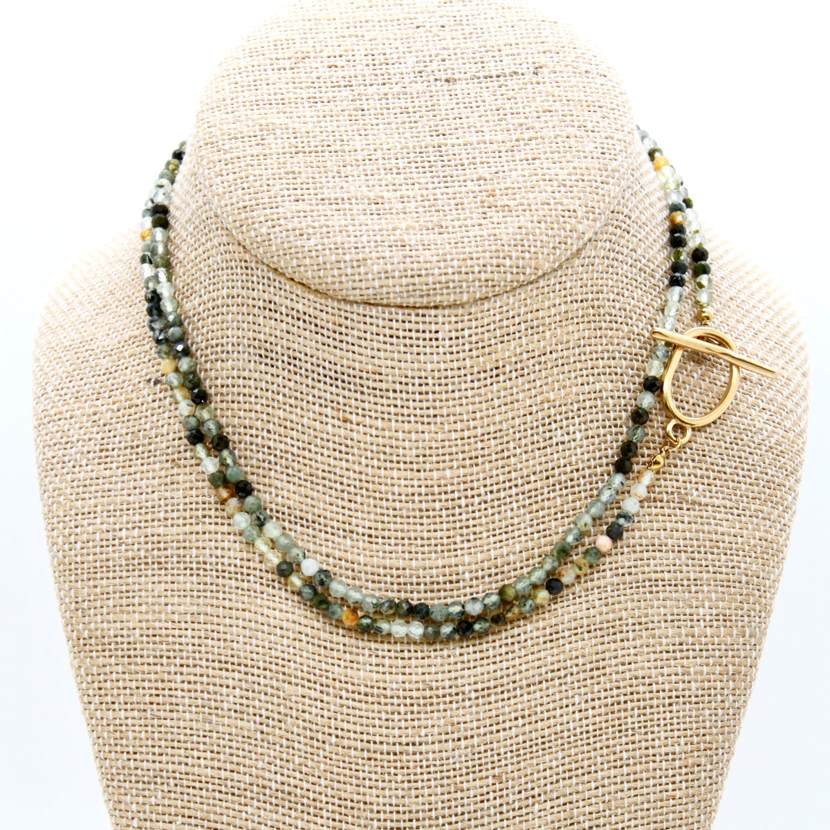 Luxury Faceted Long Prehnite Necklace or Bracelet - N9-311