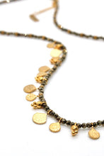 Load image into Gallery viewer, Short Mini Delicate Charm Pyrite Necklace - N2-2610P
