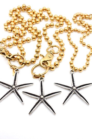 Starfish Pendant Convertible Gold Chain Necklace
