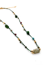 Load image into Gallery viewer, Delicate Thread and Stone Necklace -French Flair Collection-
