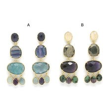 Load image into Gallery viewer, Three Stone Dangle Earrings - E4-294
