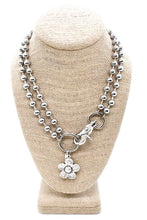 Load image into Gallery viewer, Simple Daisy Pendant Convertible Silver Chain Necklace
