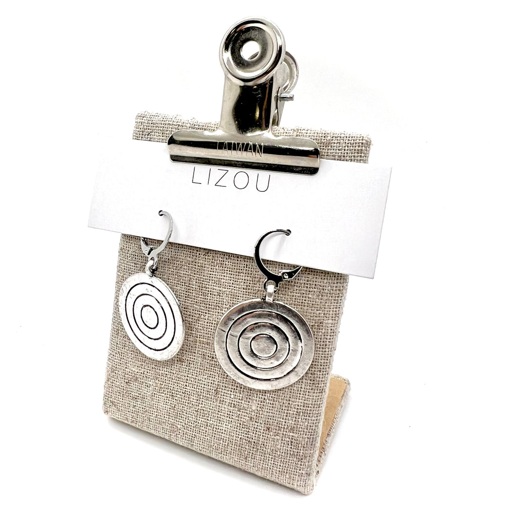 Silver Target Small Earrings - E9-032