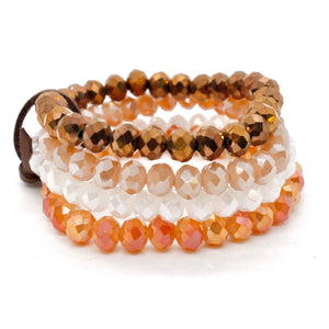 Set of 4 Glass Stack Bracelets - BC-300