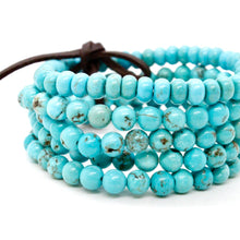 Load image into Gallery viewer, Turquoise Stone Luxury Stack Bracelet
