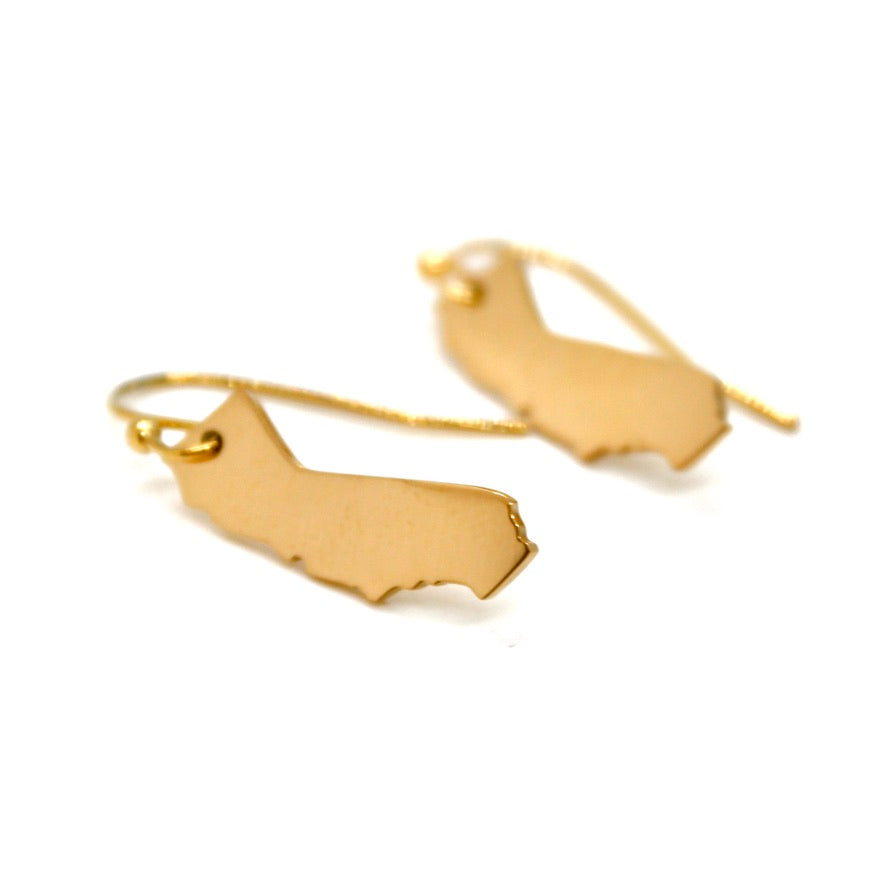 California State Gold Plated Charm Earrings - E9-200 GCA