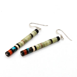 Navajo American Indian Tube Earrings