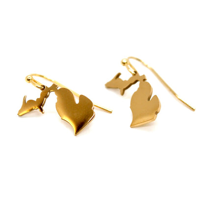 Michigan State Gold Plated Charm Earrings - E9-200 GMI