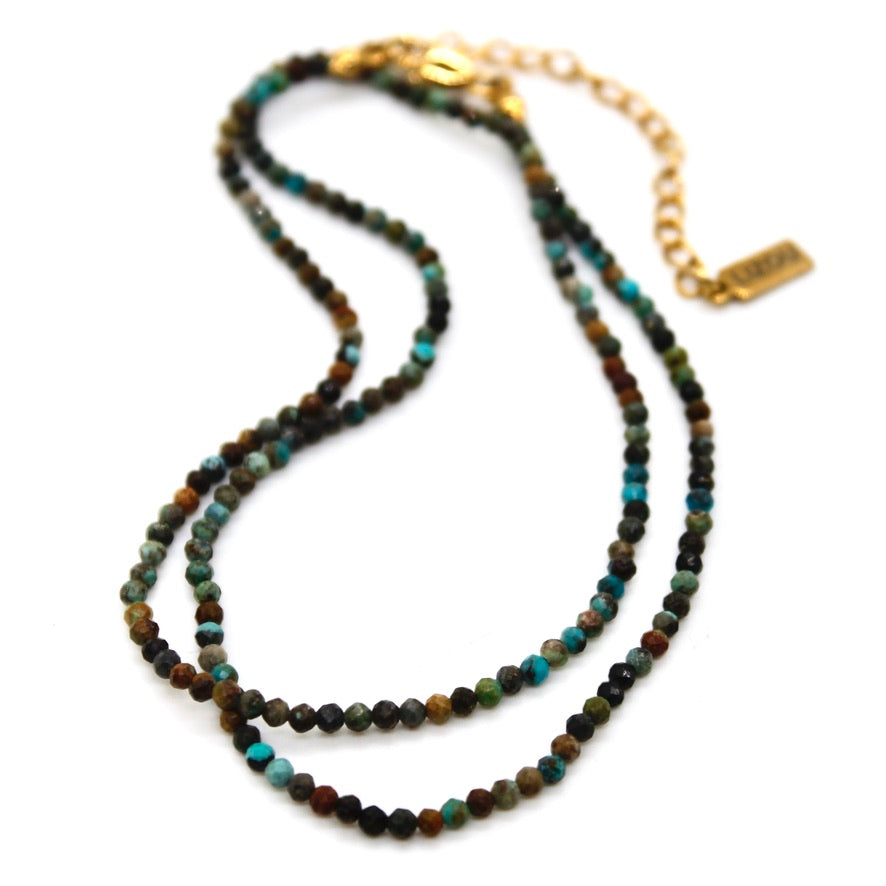 Short Mini Hubei Turquoise Stone Necklace - N9-200HT1