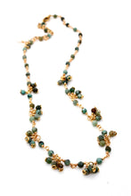 Load image into Gallery viewer, African Turquoise 24K Gold Plate Chain Necklace
