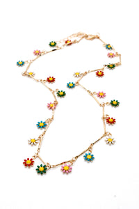 Flower Charm Chain Necklace -French Flair Collection-