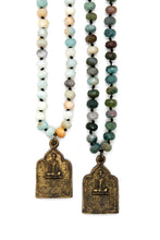 Load image into Gallery viewer, Thai Buddha Amulet Hand Knotted Stone Necklace -Buddha Collection-
