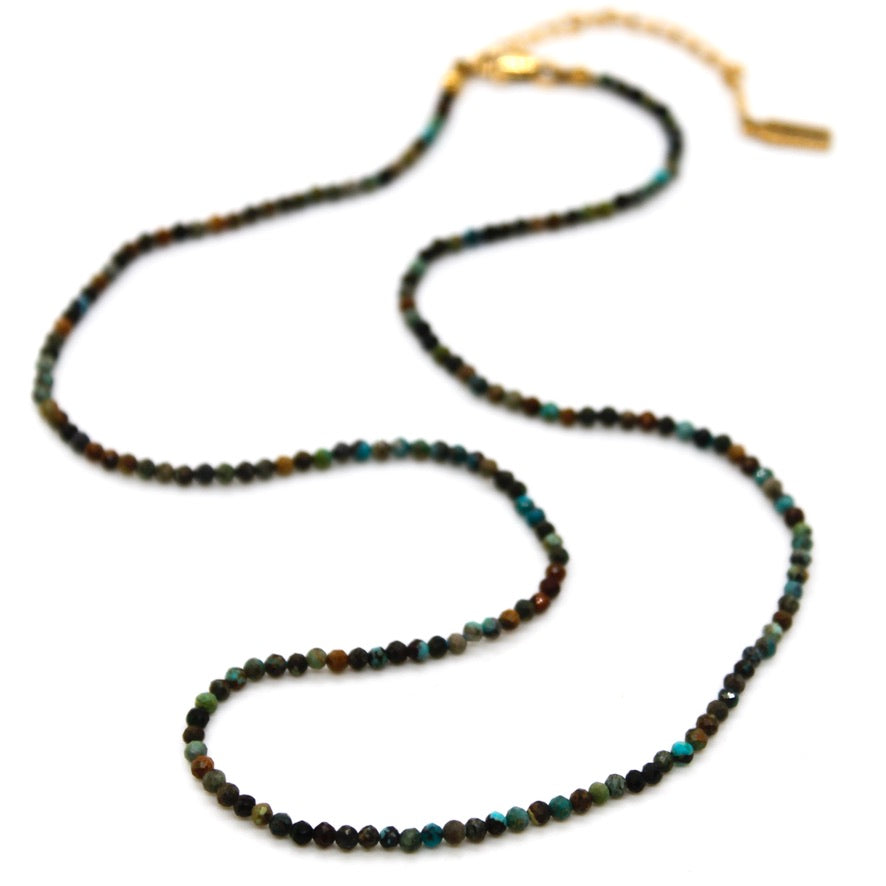 Short Mini Hubei Turquoise Stone Necklace - N9-200HT1