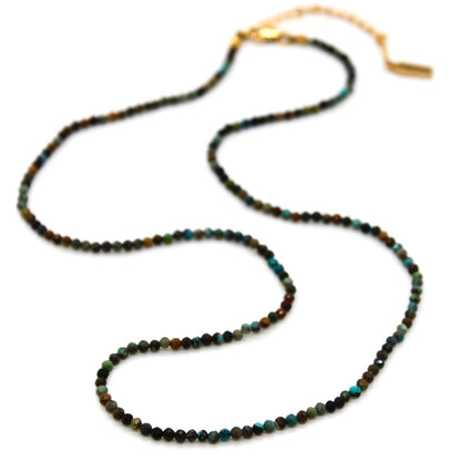 Short Mini Hubei Turquoise Stone Necklace - N9-200HT1