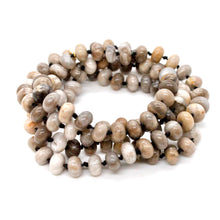 Load image into Gallery viewer, Hand-Knotted Long Silver Leaf Jasper Bead Necklace - NL-SLJ
