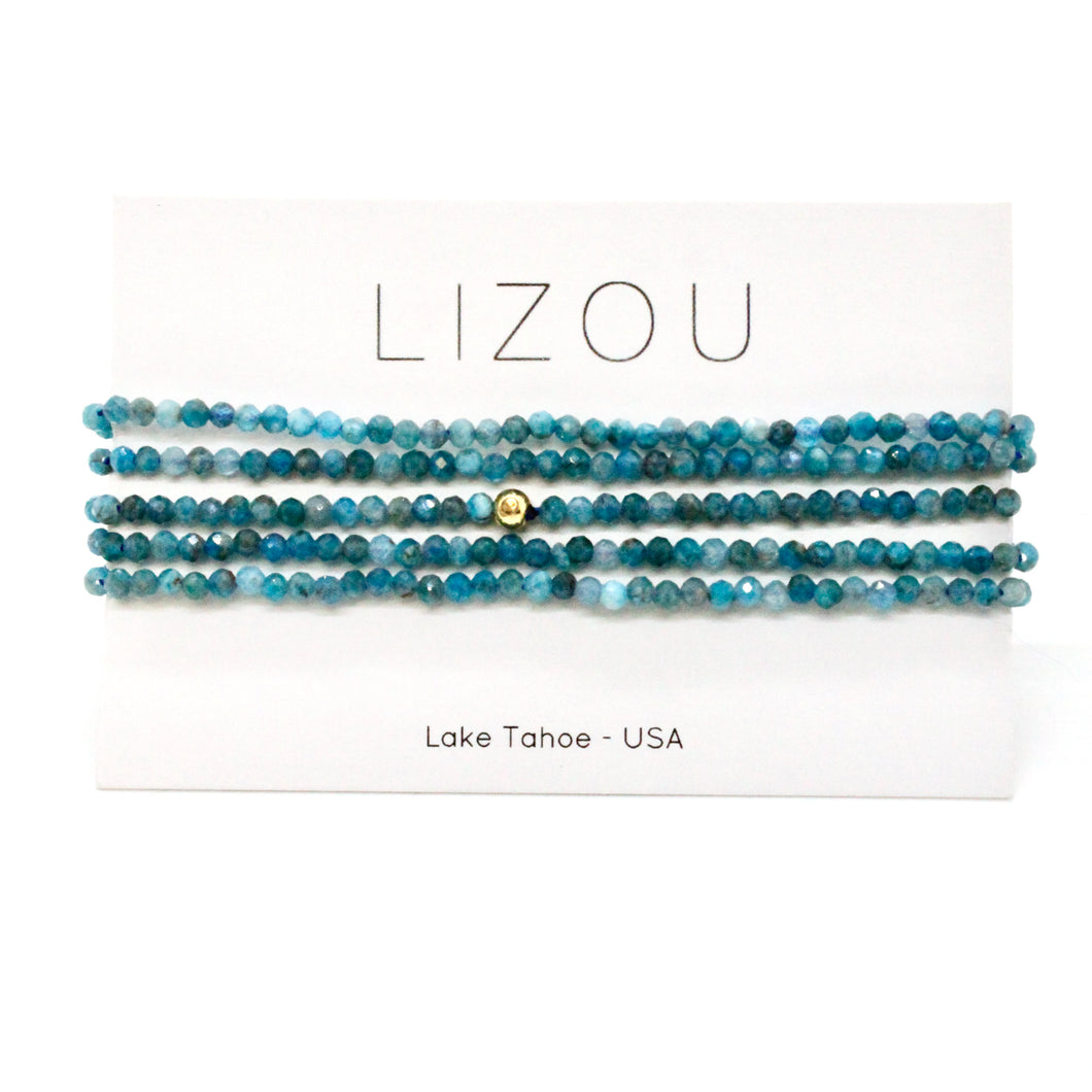 Delicate Faceted Mini Semi Precious Stone Beaded Necklace - N9-113