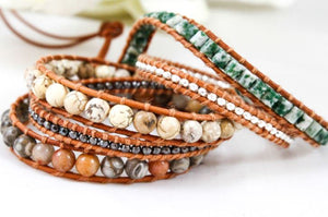 Alpine  - Light Earth Tone Wrap Bracelet