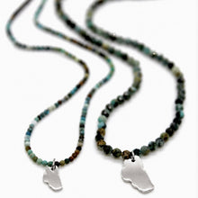 Load image into Gallery viewer, Lake Tahoe Mini Stone Silver Charm Necklace
