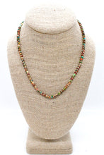 Load image into Gallery viewer, Multi Color Jasper and Gold Short Beaded Necklace
