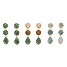 Load image into Gallery viewer, Flower Stone Dangle Earrings - E4-295
