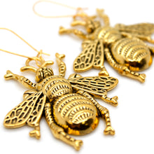 Load image into Gallery viewer, Large Gold Bee Earrings - E1-008
