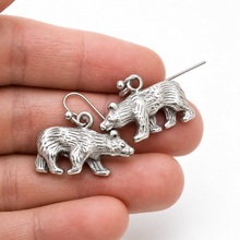 Load image into Gallery viewer, Silver Bear Earrings - E9-117S
