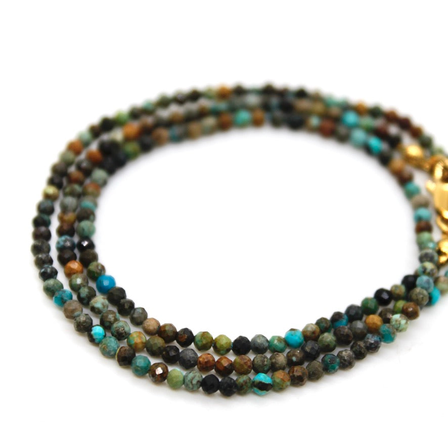 Short Mini Hubei Turquoise Stone Necklace - N9-200HT1