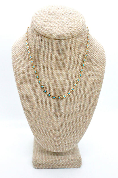 Mini Turquoise Flower Chain