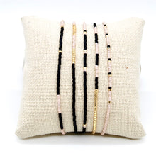 Load image into Gallery viewer, Necklace or Bracelet Seed Bead Cream and Black -N8-039
