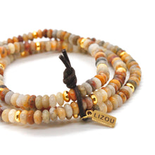 Load image into Gallery viewer, Crazy Agate + Gold Bracelet Bundle
