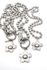 Simple Daisy Pendant Convertible Silver Chain Necklace